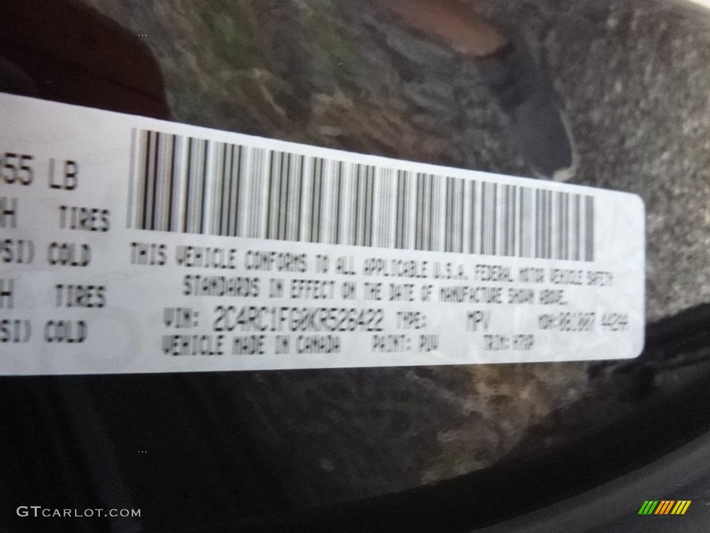 2019 Pacifica Touring Plus - Dark Cordovan Pearl / Black/Alloy photo #14