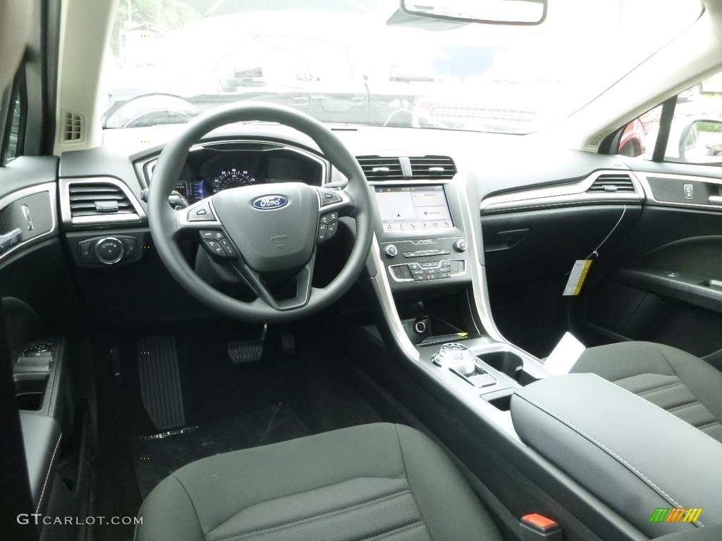 Ebony Interior 2019 Ford Fusion SE AWD Photo #129563208