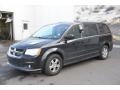 2011 Brilliant Black Crystal Pearl Dodge Grand Caravan Crew  photo #2