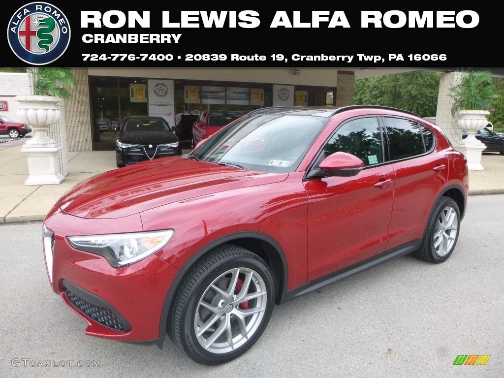 2018 Stelvio Ti AWD - Rosso Alfa (Red) / Black/Black photo #1