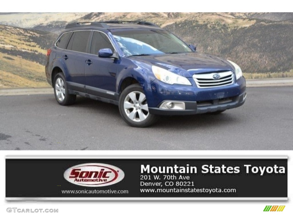 2010 Outback 2.5i Premium Wagon - Azurite Blue Pearl / Warm Ivory photo #1