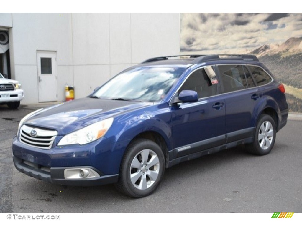 2010 Outback 2.5i Premium Wagon - Azurite Blue Pearl / Warm Ivory photo #2