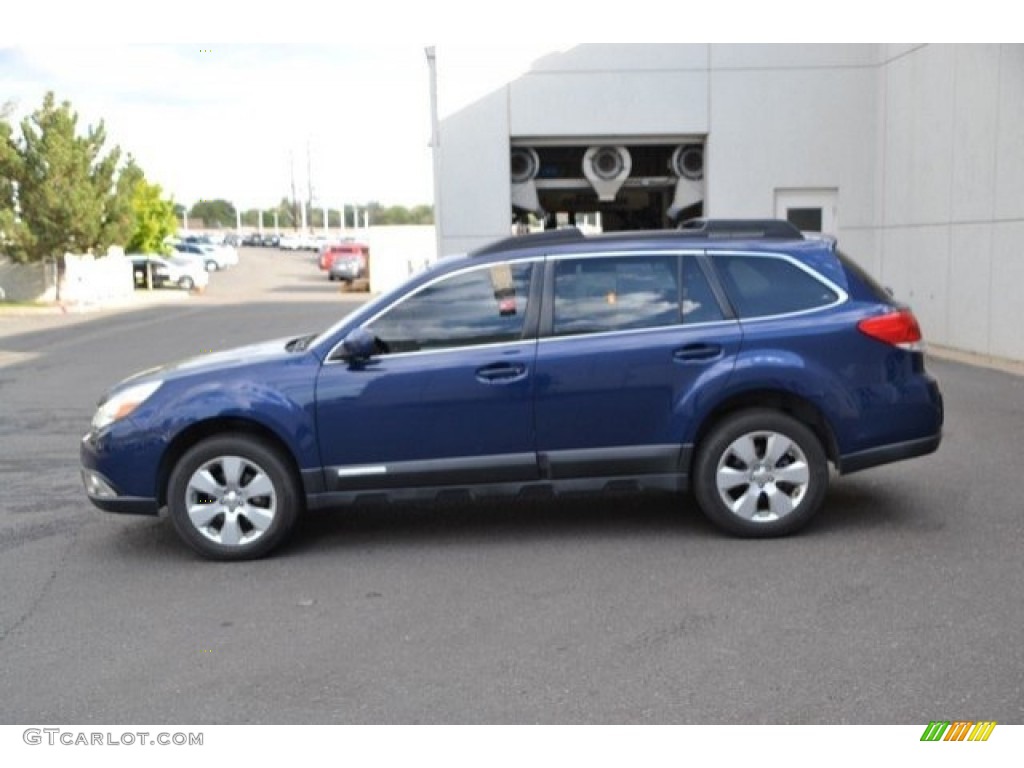 2010 Outback 2.5i Premium Wagon - Azurite Blue Pearl / Warm Ivory photo #3