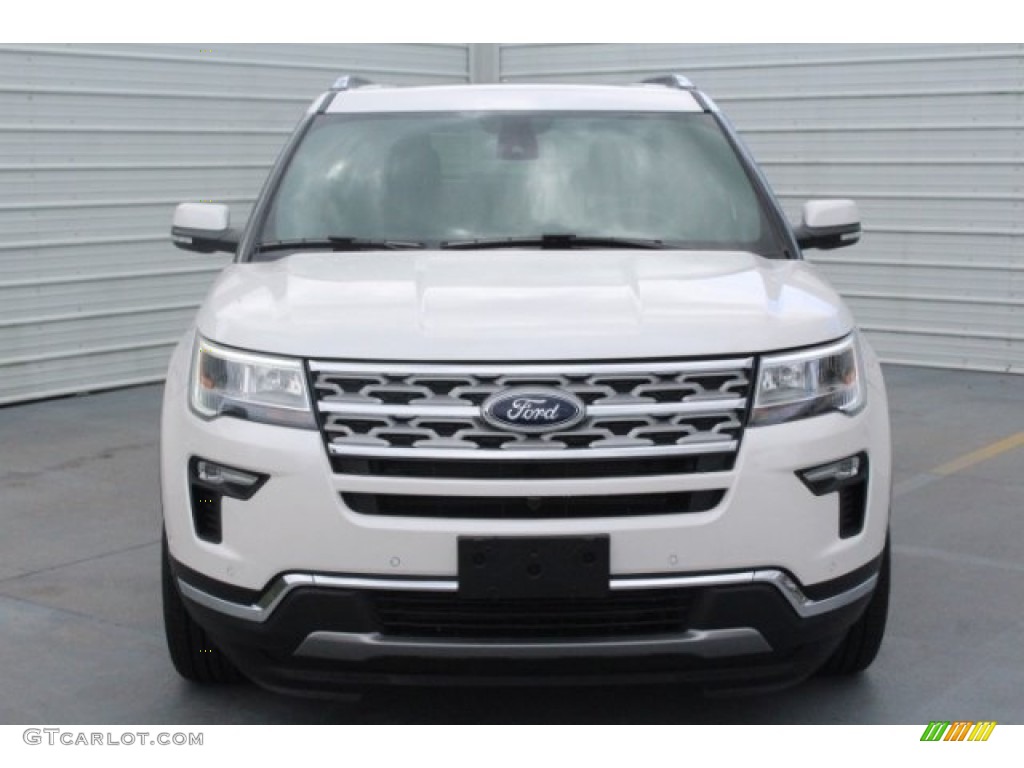 2018 Explorer Limited - White Platinum / Ebony Black photo #2