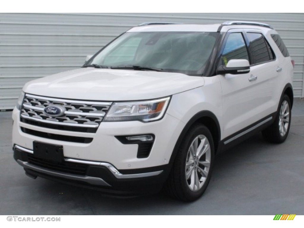 2018 Explorer Limited - White Platinum / Ebony Black photo #3
