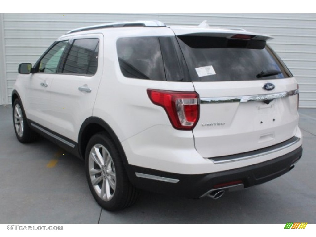 2018 Explorer Limited - White Platinum / Ebony Black photo #7