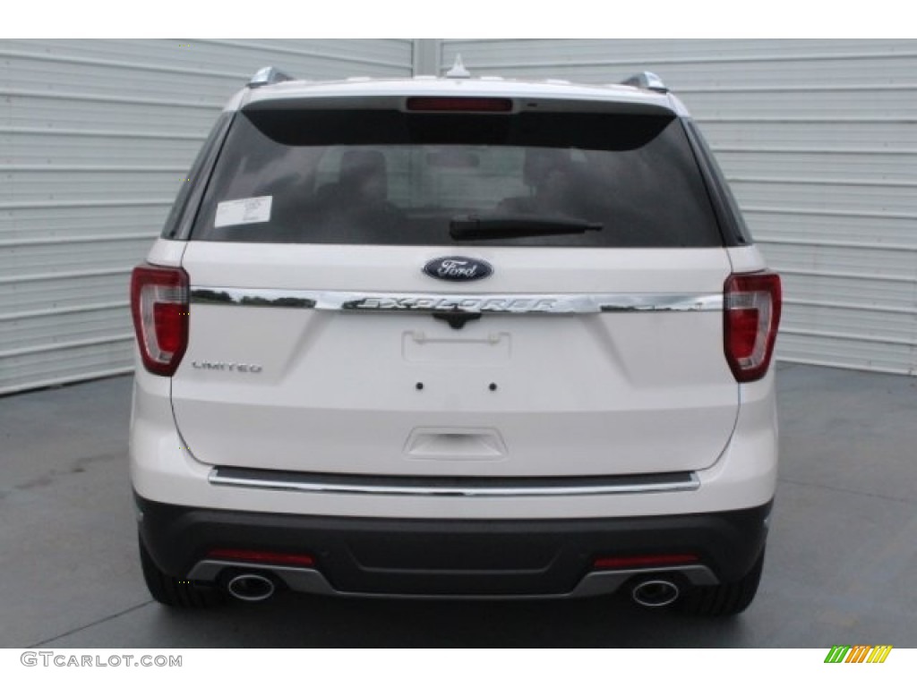 2018 Explorer Limited - White Platinum / Ebony Black photo #8
