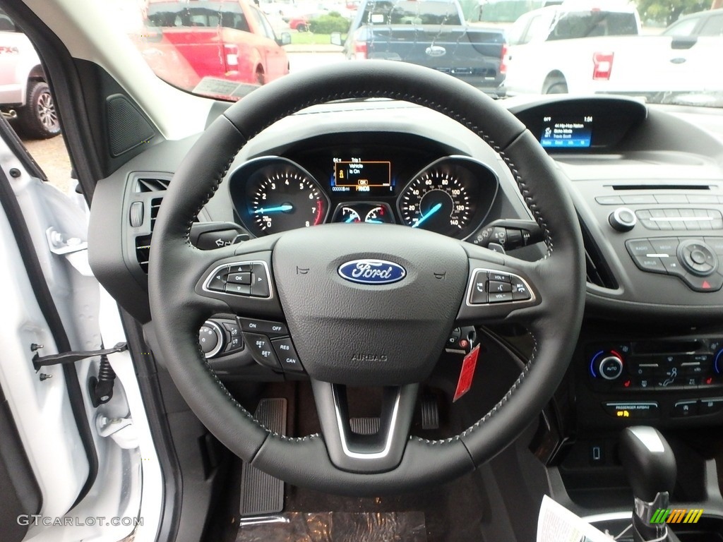2018 Ford Escape SE 4WD Charcoal Black Steering Wheel Photo #129573257