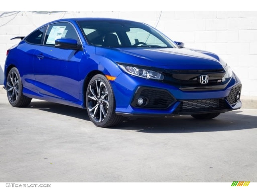 2018 Civic Si Coupe - Aegean Blue Metallic / Black photo #1