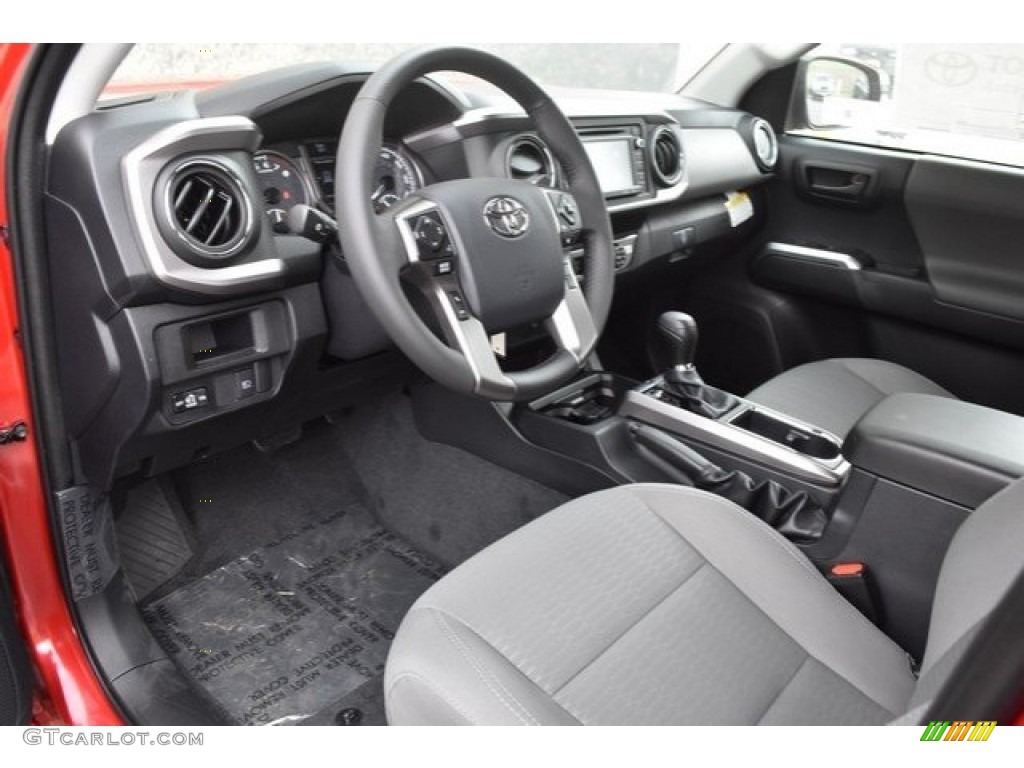 Cement Gray Interior 2019 Toyota Tacoma SR5 Double Cab 4x4 Photo #129574205