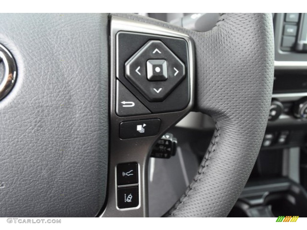 2019 Toyota Tacoma SR5 Double Cab 4x4 Cement Gray Steering Wheel Photo #129574620