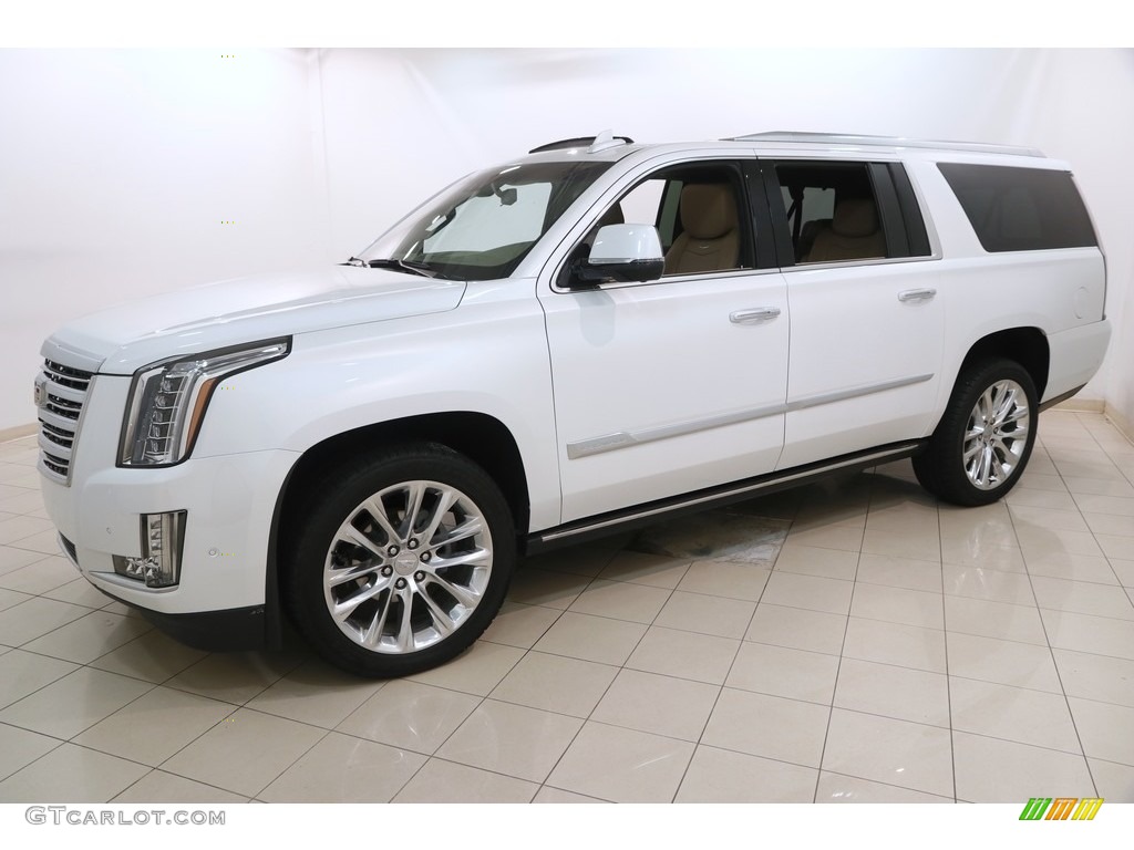 Crystal White Tricoat 2018 Cadillac Escalade ESV Platinum 4WD Exterior Photo #129576022
