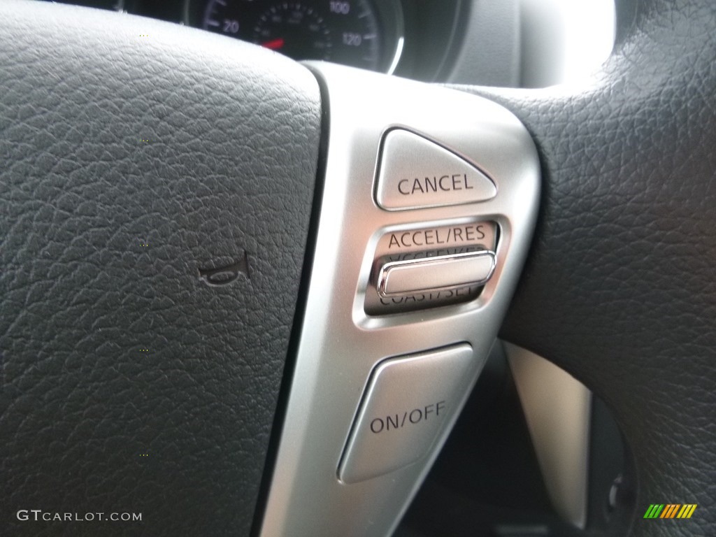 2019 Nissan Versa SV Charcoal Steering Wheel Photo #129578211