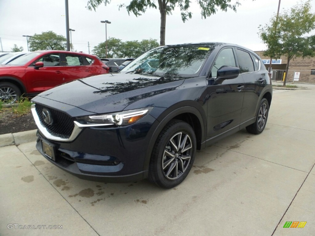 2018 CX-5 Grand Touring AWD - Deep Crystal Blue Mica / Parchment photo #1