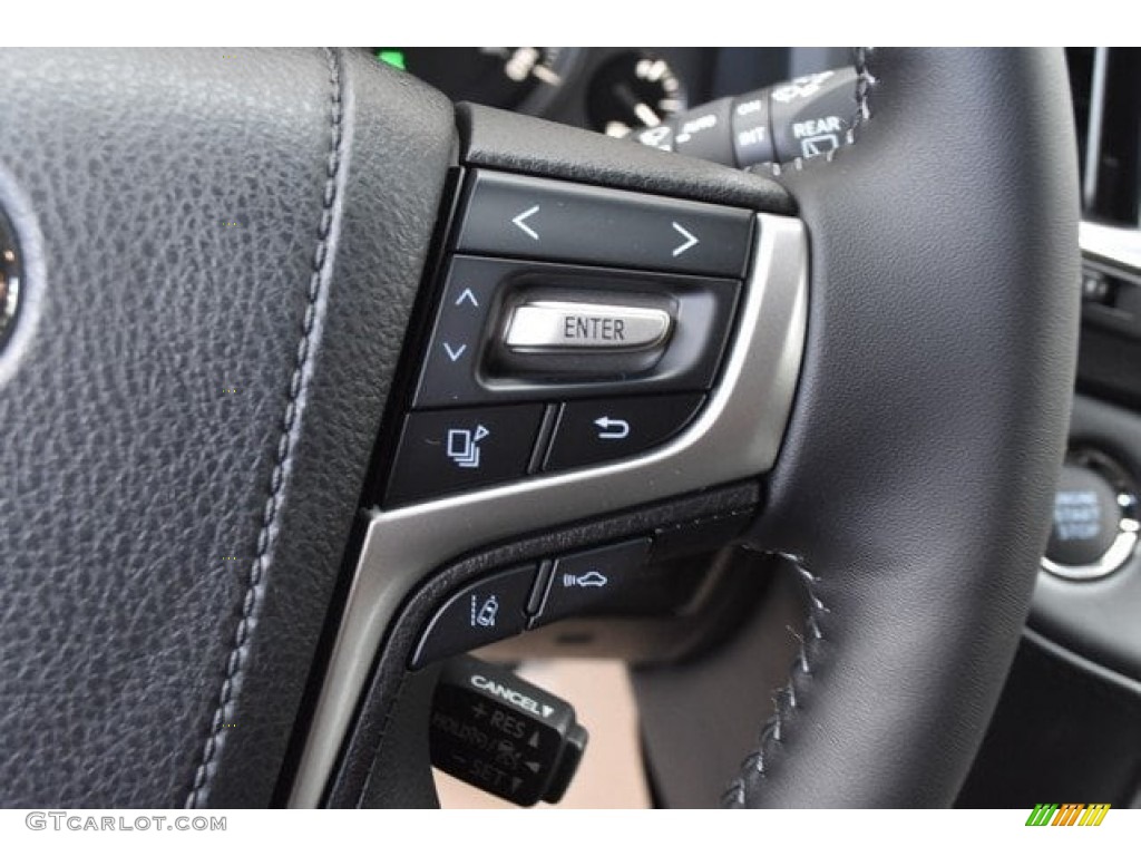 2019 Toyota Land Cruiser 4WD Black Steering Wheel Photo #129581478