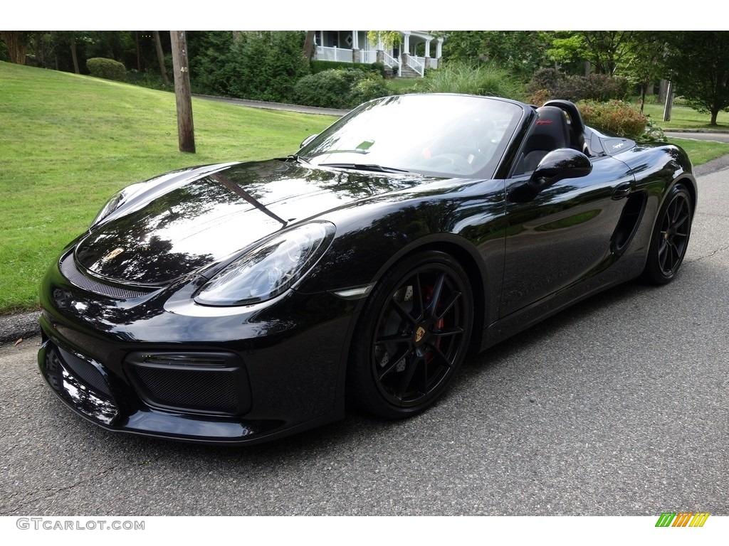 2016 Boxster Spyder - Black / Black photo #1
