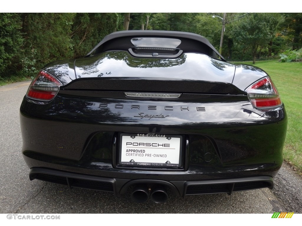 2016 Boxster Spyder - Black / Black photo #10