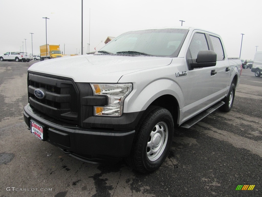 2015 F150 XL SuperCrew 4x4 - Ingot Silver Metallic / Medium Earth Gray photo #1