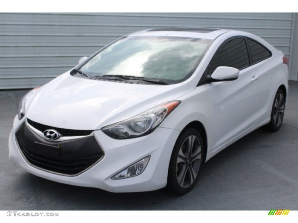 2013 Elantra Coupe SE - Monaco White / Gray photo #3