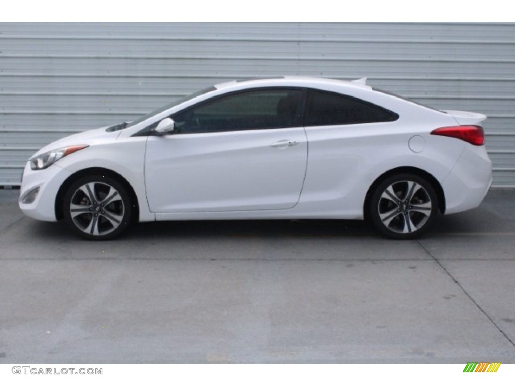 2013 Elantra Coupe SE - Monaco White / Gray photo #7