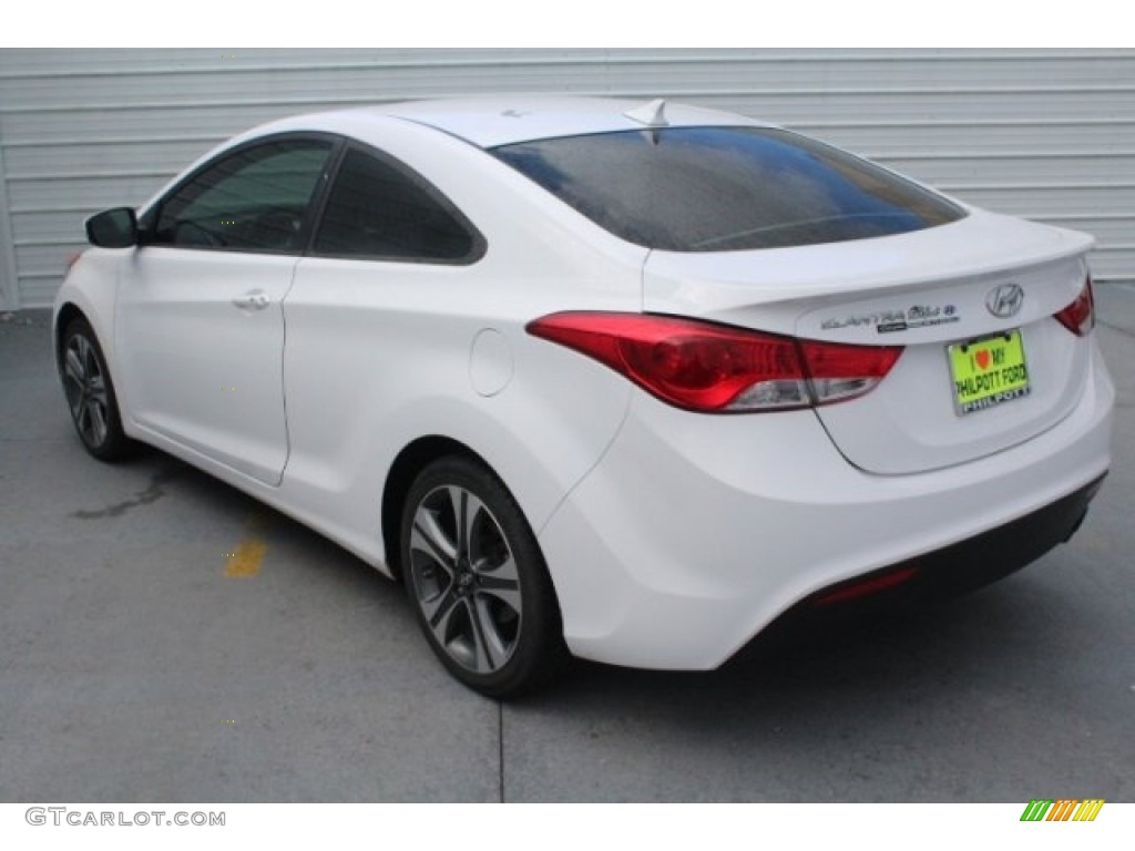 2013 Elantra Coupe SE - Monaco White / Gray photo #8