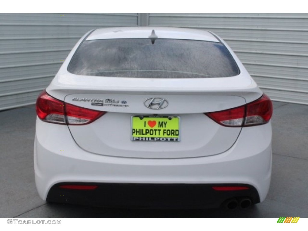 2013 Elantra Coupe SE - Monaco White / Gray photo #9