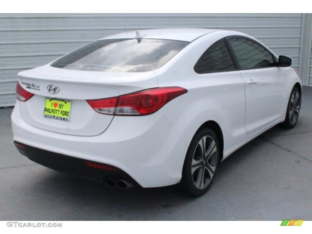 2013 Elantra Coupe SE - Monaco White / Gray photo #10