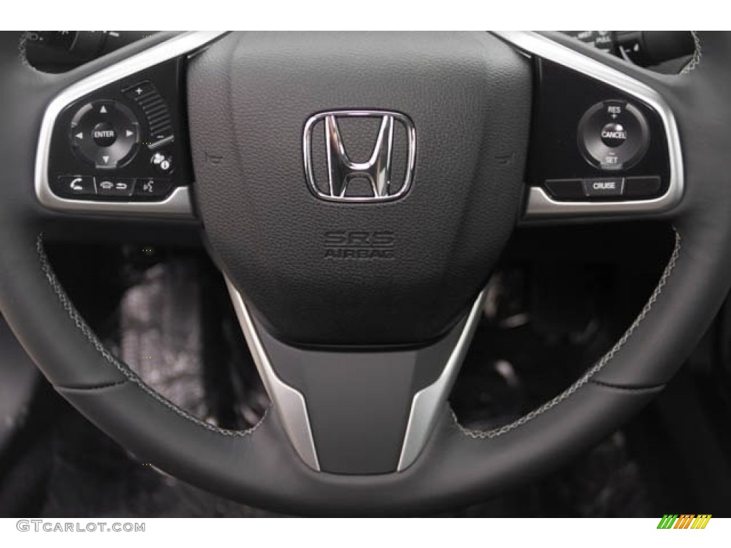 2018 Honda Civic EX-T Sedan Gray Steering Wheel Photo #129594131