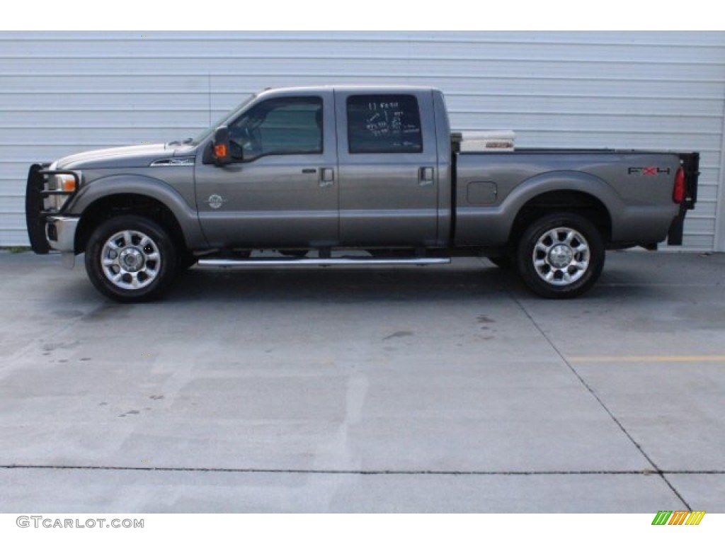 2011 F250 Super Duty Lariat Crew Cab 4x4 - Sterling Grey Metallic / Black Two Tone Leather photo #6