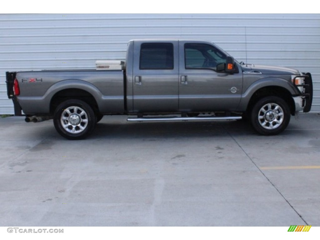 2011 F250 Super Duty Lariat Crew Cab 4x4 - Sterling Grey Metallic / Black Two Tone Leather photo #10