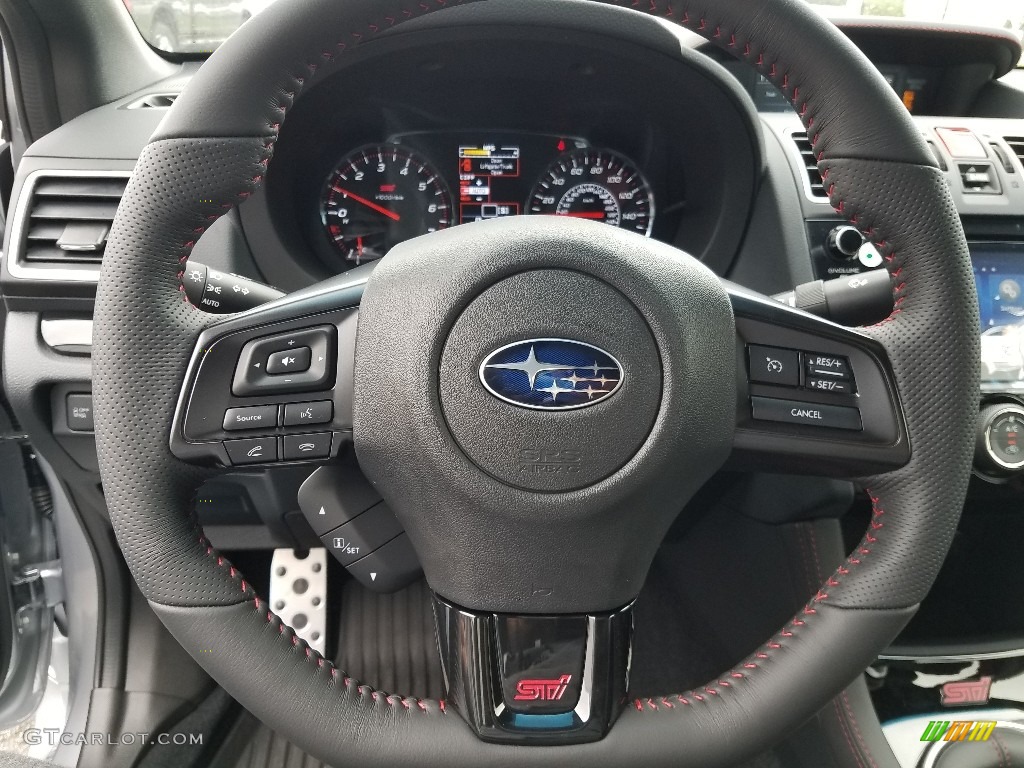 2019 Subaru WRX STI Limited Carbon Black Steering Wheel Photo #129597661