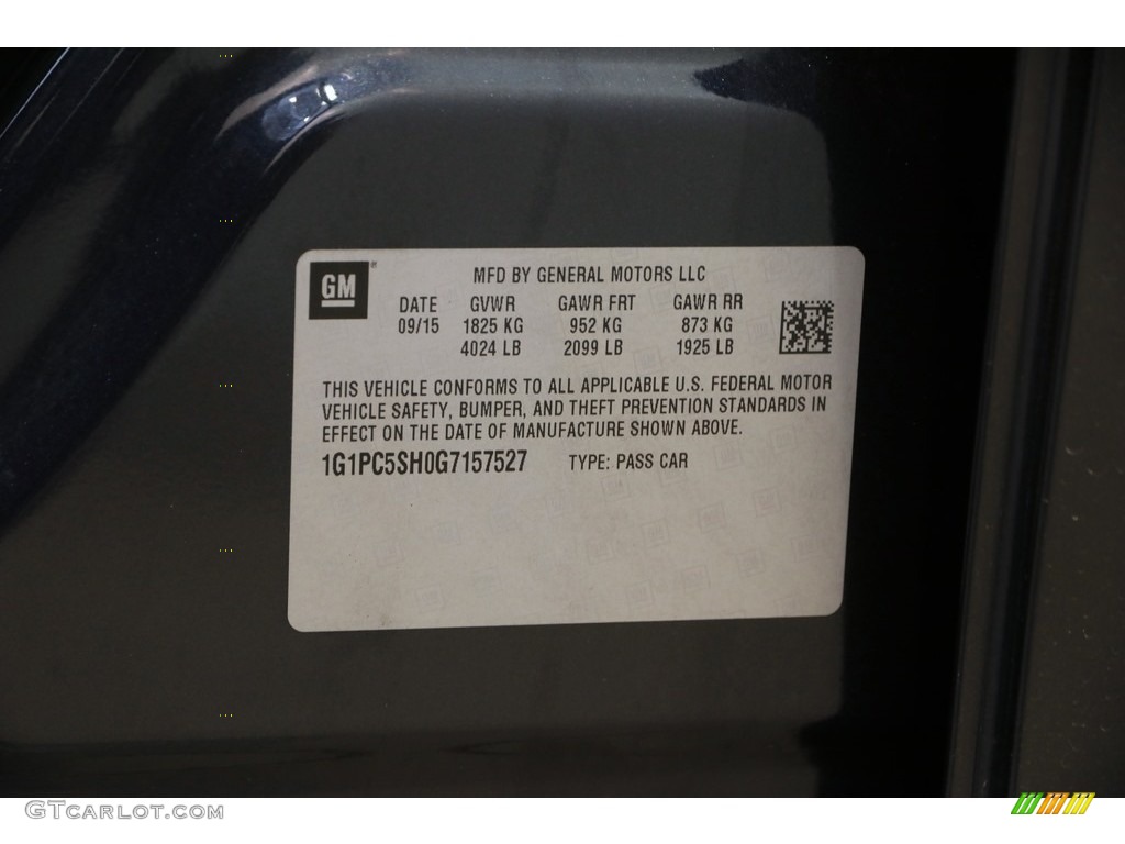 2016 Cruze Limited LS - Blue Ray Metallic / Jet Black/Medium Titanium photo #16