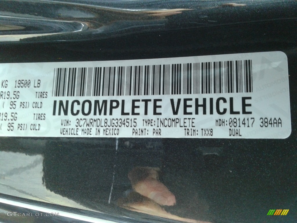2018 Ram 5500 Tradesman Regular Cab Chassis Color Code Photos