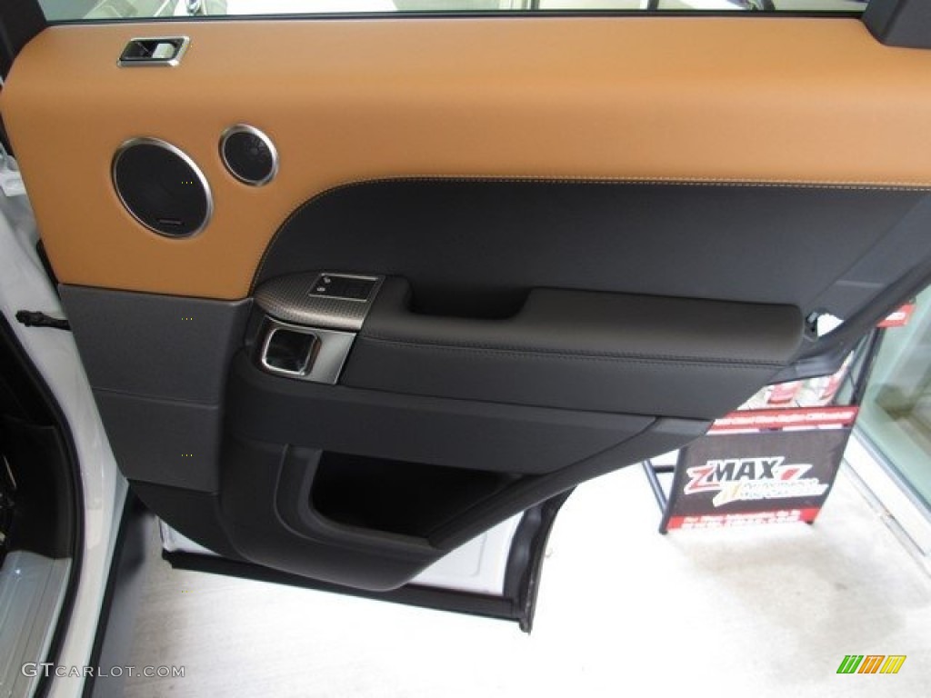 2019 Land Rover Range Rover Sport Supercharged Dynamic Ebony/Vintage Tan Door Panel Photo #129609760