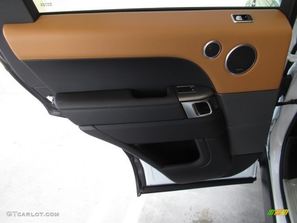 2019 Land Rover Range Rover Sport Supercharged Dynamic Ebony/Vintage Tan Door Panel Photo #129609778