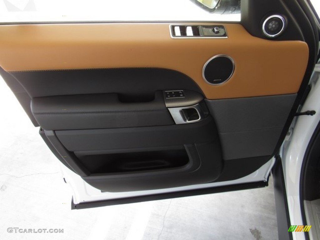 2019 Land Rover Range Rover Sport Supercharged Dynamic Ebony/Vintage Tan Door Panel Photo #129609799