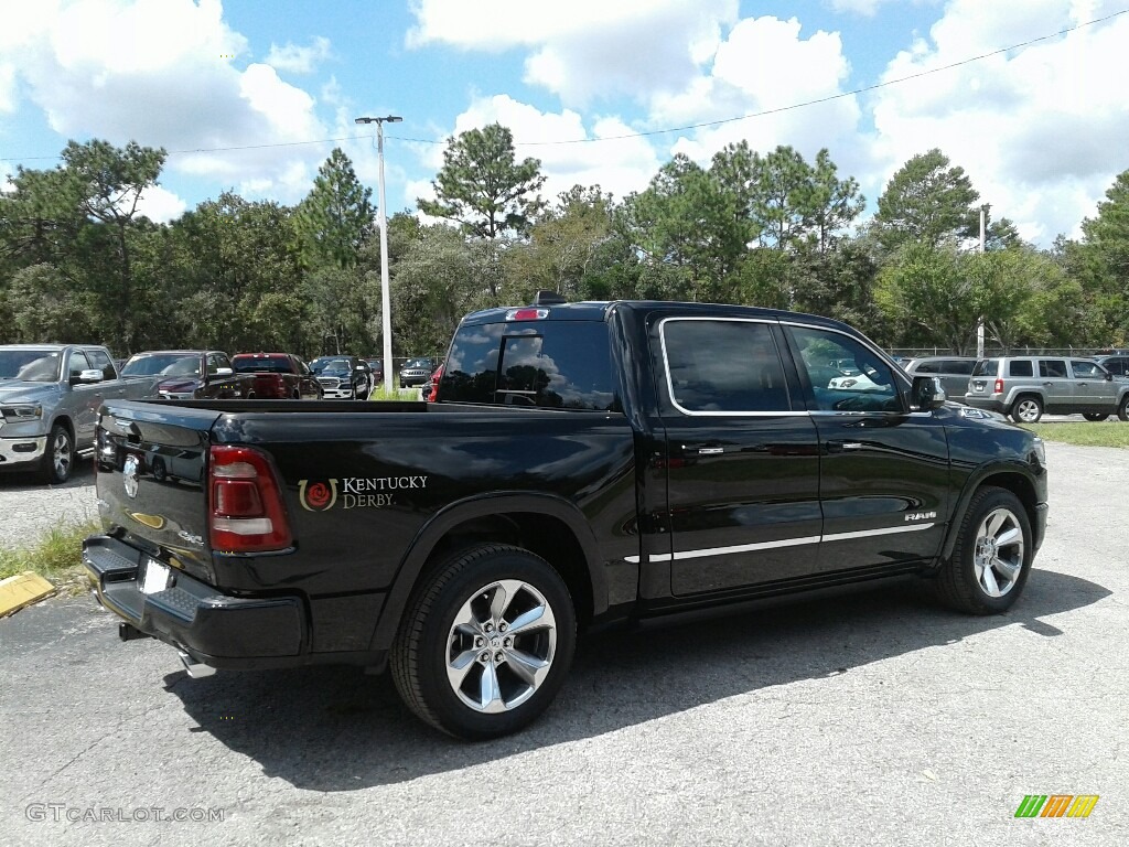 2019 1500 Limited Crew Cab 4x4 - Diamond Black Crystal Pearl / Black photo #5