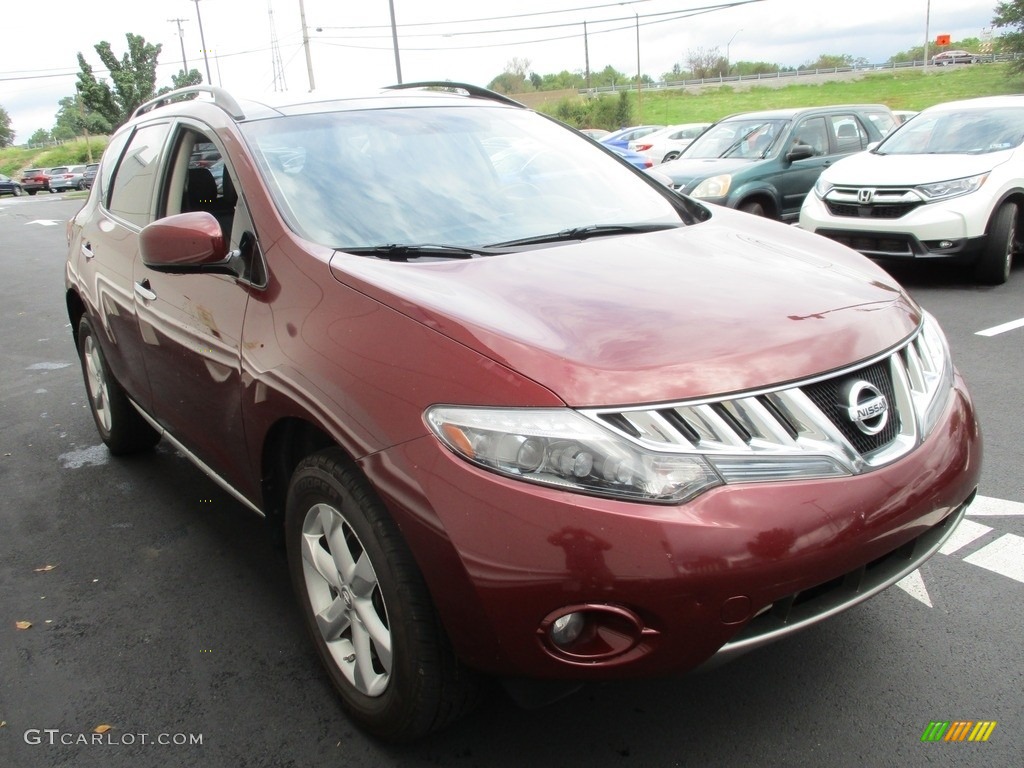 2010 Murano SL AWD - Merlot Red Metallic / Black photo #7