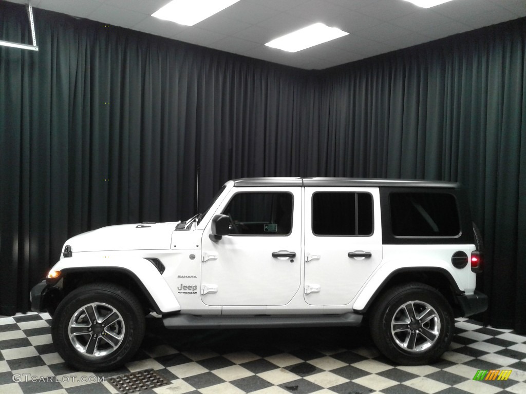 2018 Wrangler Unlimited Sahara 4x4 - Bright White / Black/Heritage Tan photo #1