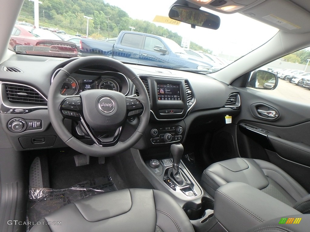 Black Interior 2019 Jeep Cherokee Latitude Plus 4x4 Photo #129616805
