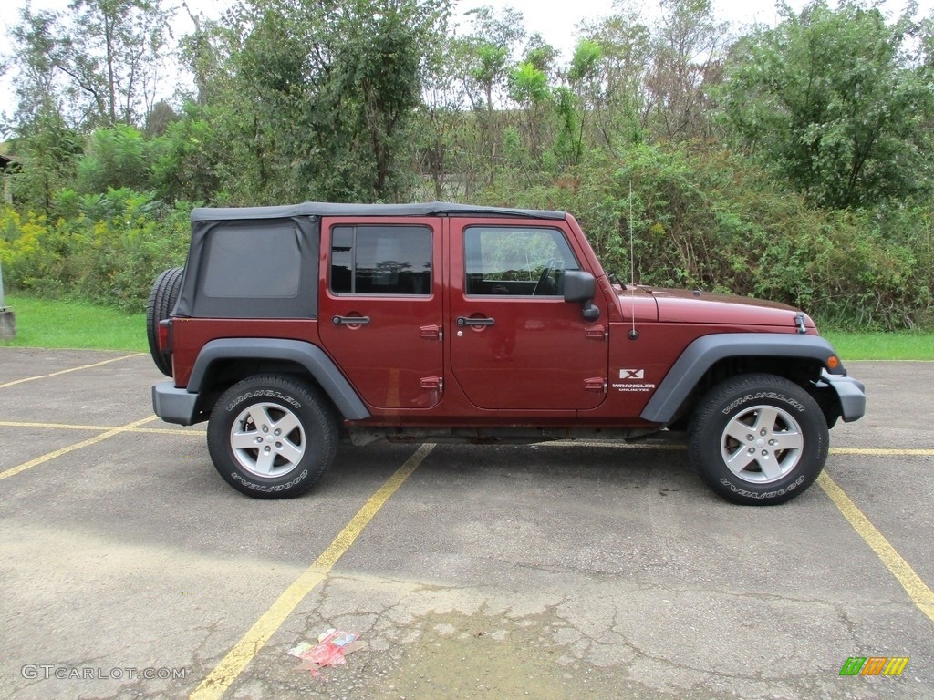 2007 Wrangler Unlimited X 4x4 - Red Rock Crystal Pearl / Dark Slate Gray/Medium Slate Gray photo #2