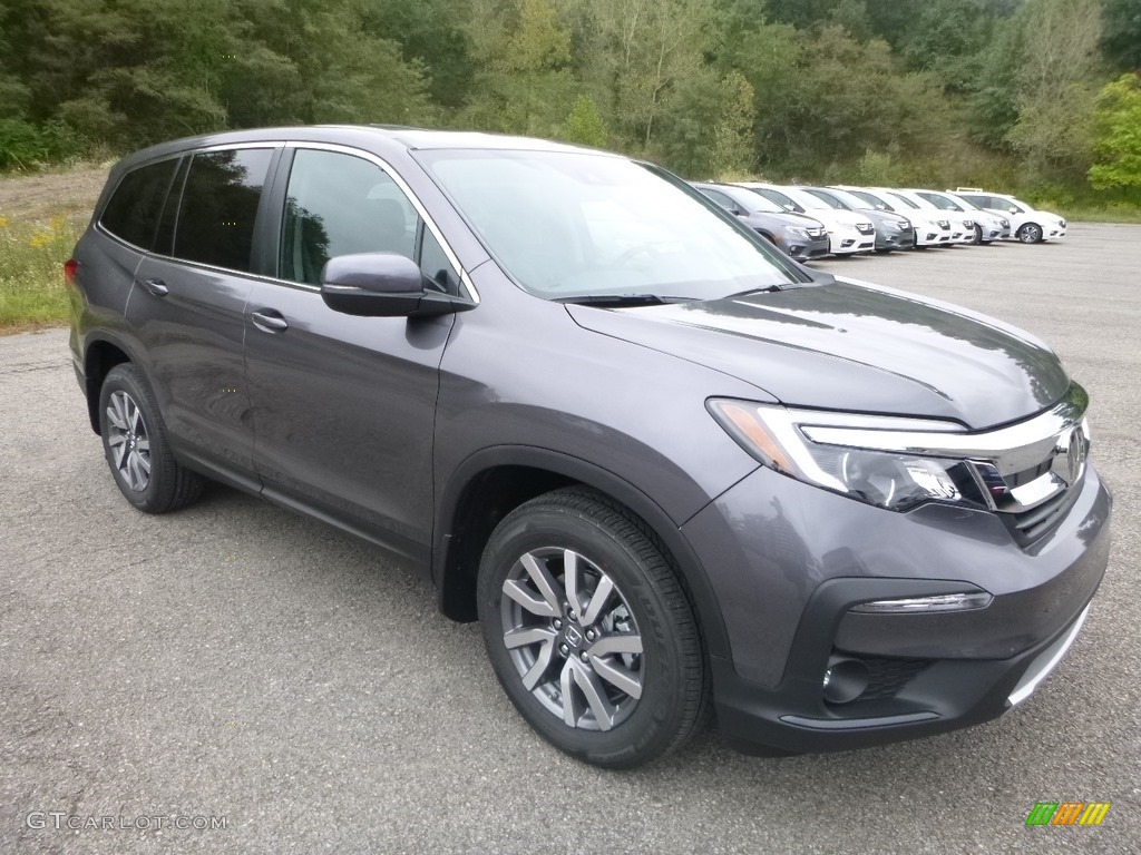 Modern Steel Metallic 2019 Honda Pilot EX-L AWD Exterior Photo #129619616