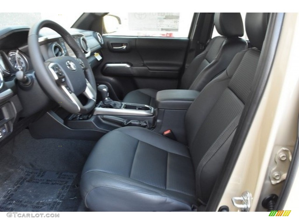 Black Interior 2019 Toyota Tacoma Limited Double Cab 4x4 Photo #129619844