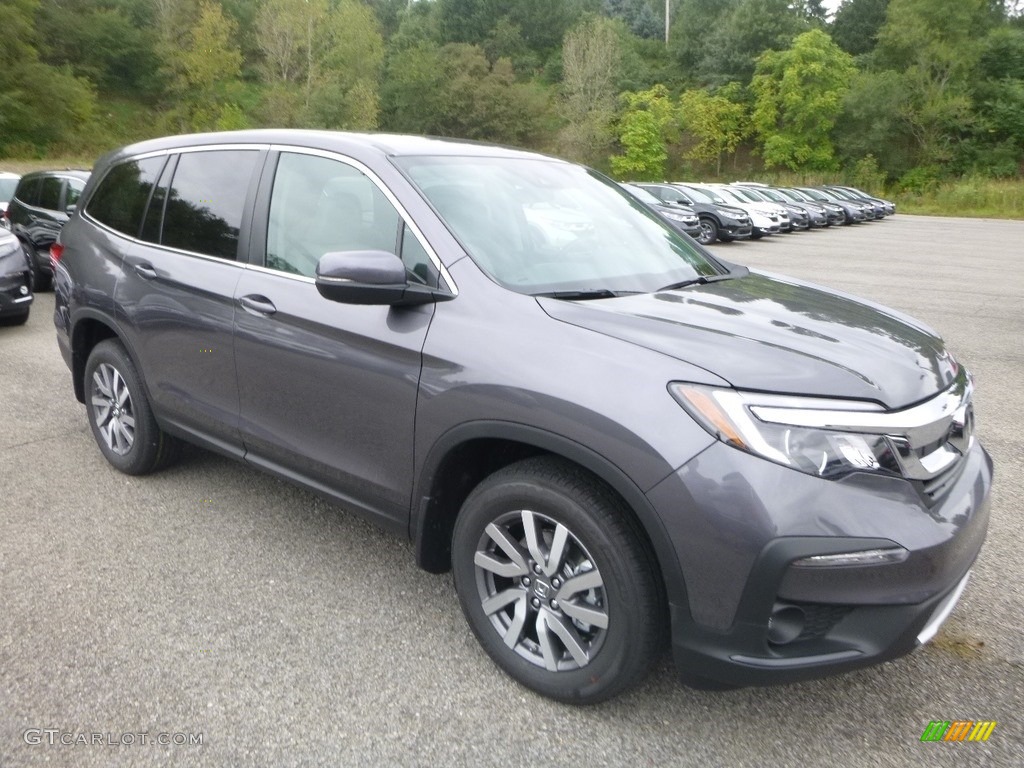 Modern Steel Metallic 2019 Honda Pilot EX AWD Exterior Photo #129620012