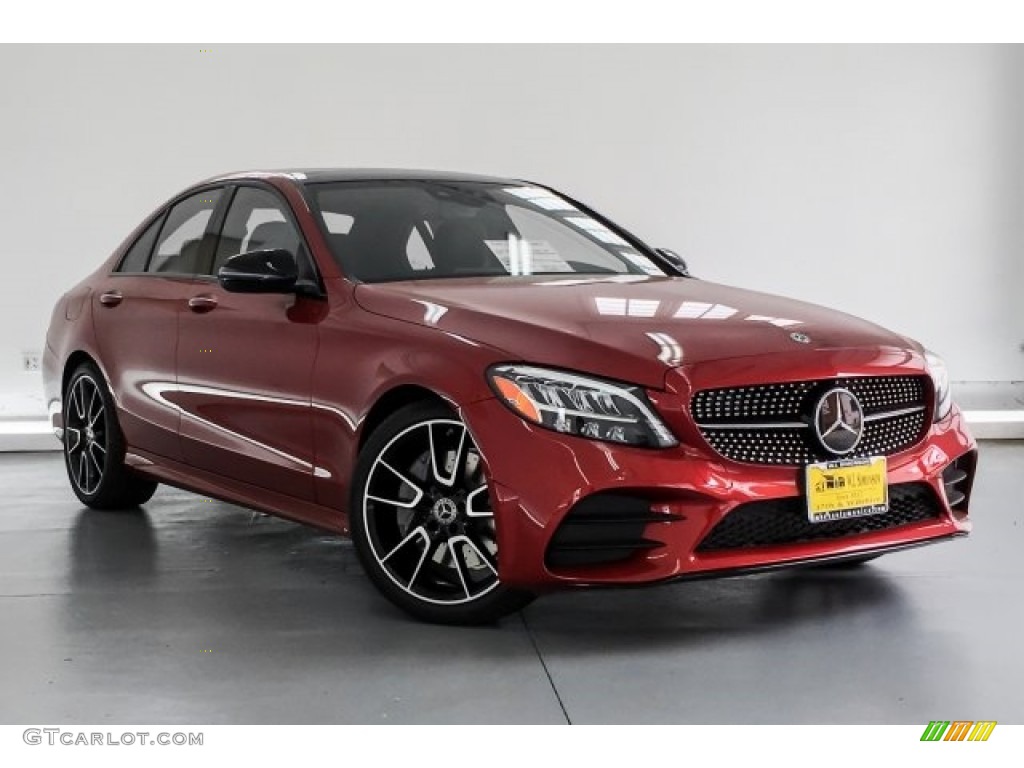 designo Cardinal Red Metallic 2019 Mercedes-Benz C 300 Sedan Exterior Photo #129620720