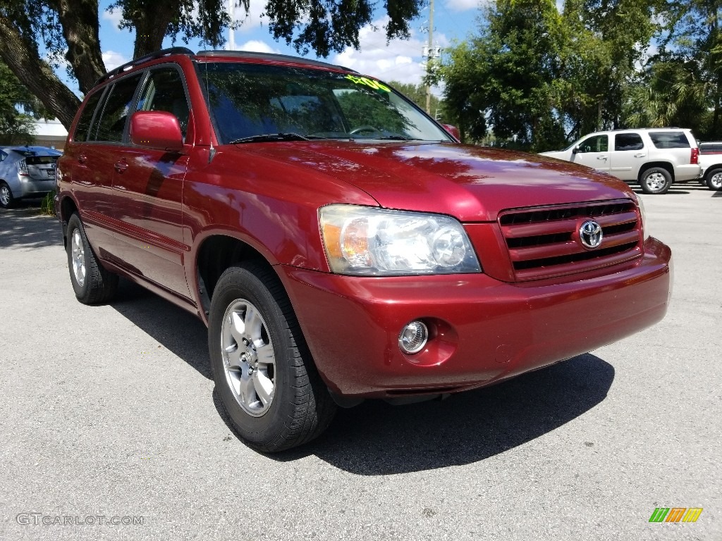 2006 Highlander V6 - Salsa Red Pearl / Ash Gray photo #1