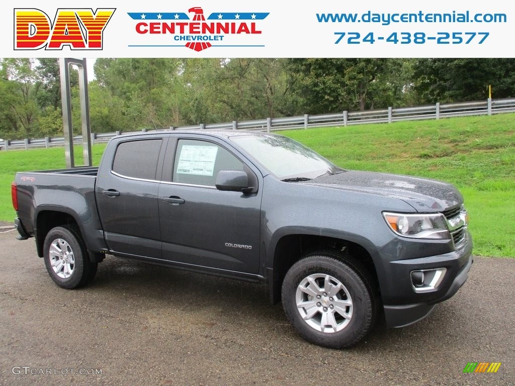 2019 Colorado LT Crew Cab 4x4 - Shadow Gray Metallic / Jet Black photo #1