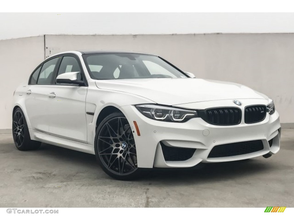 Alpine White 2018 BMW M3 Sedan Exterior Photo #129624032