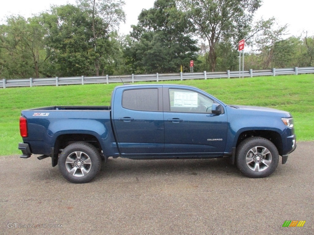 Pacific Blue Metallic 2019 Chevrolet Colorado Z71 Crew Cab 4x4 Exterior Photo #129624554