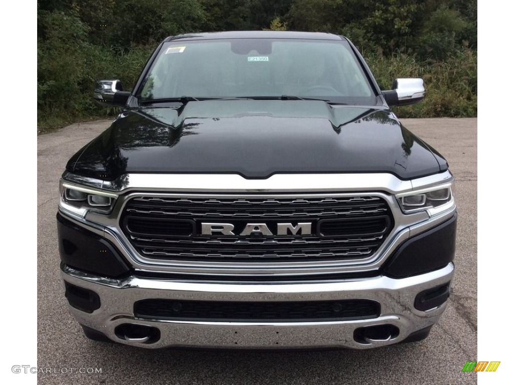 2019 1500 Limited Crew Cab 4x4 - Diamond Black Crystal Pearl / Black/Light Frost Beige photo #2